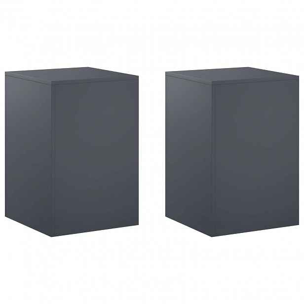 vidaXL Stojan na rostliny 2 pcs Antracitová 40 x 40 x 60 cm