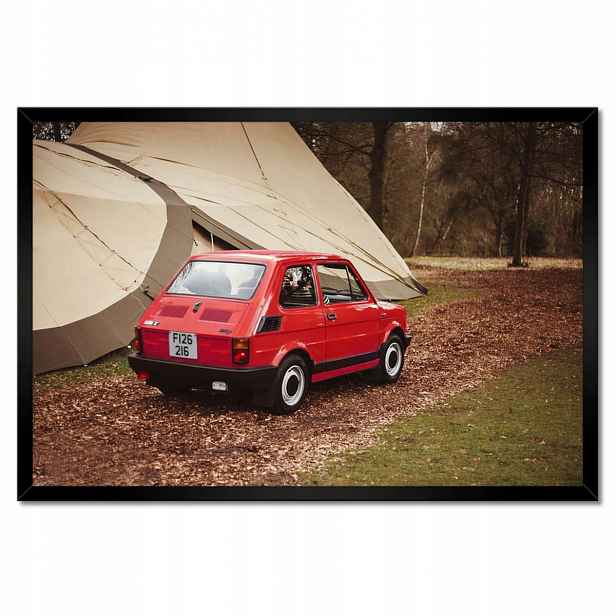 Plakáty v rámu 60x40 Červený malý Fiat 126p