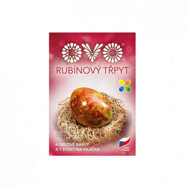 Barva na vajíčka OVO rubínový třpyt 4 barvy