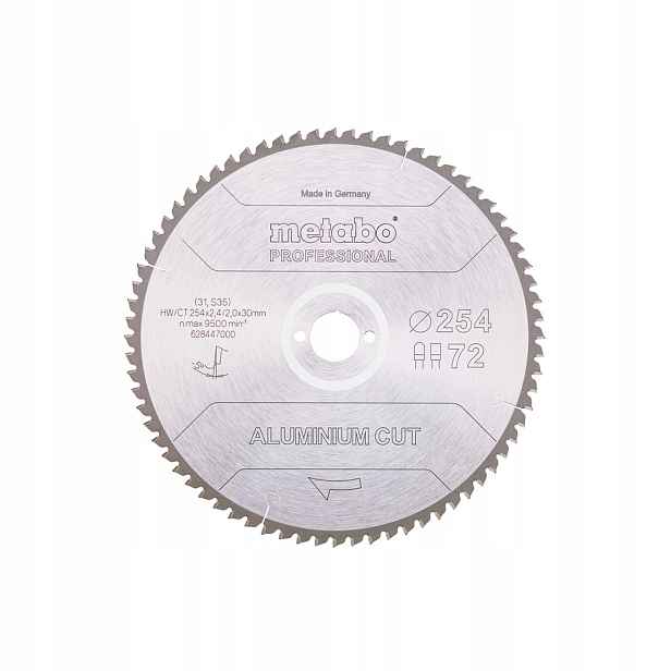 Kotoučová pila na řezání hliníku Metabo 628447000 254x30 mm 72z Hw/ct