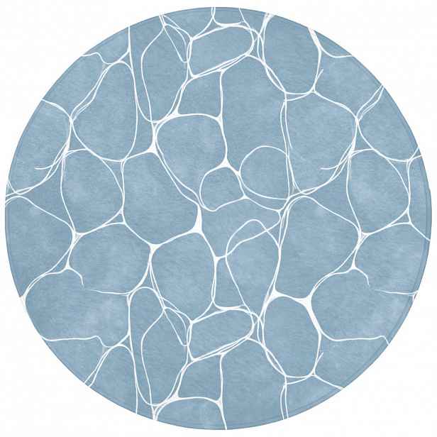 OnlyWow KOUPELNOVÁ PŘEDLOŽKA Organic - vzor - modrá 70x70 cm