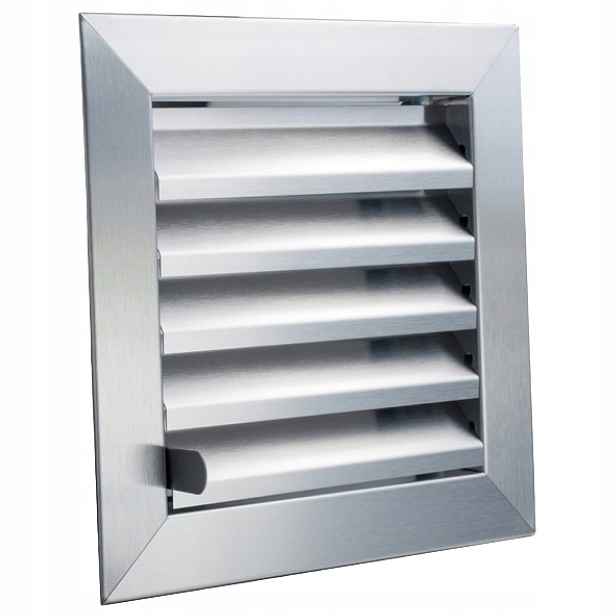 Ventilační mřížka uzavíratelná síťkou proti hmyzu 12,5 x 12,5 cm, kovová