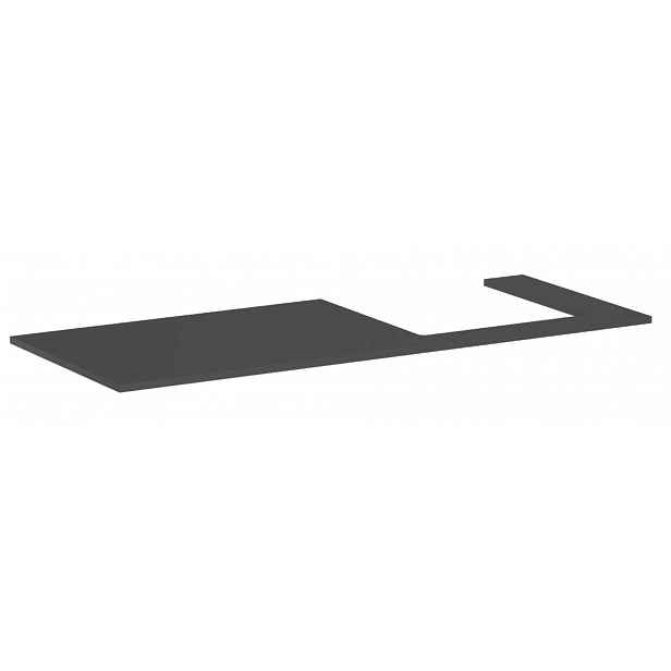 Hansgrohe Xilesa E - Deska pod umyvadlo, 138x55 cm, výřez vpravo, matná šedá 54273760