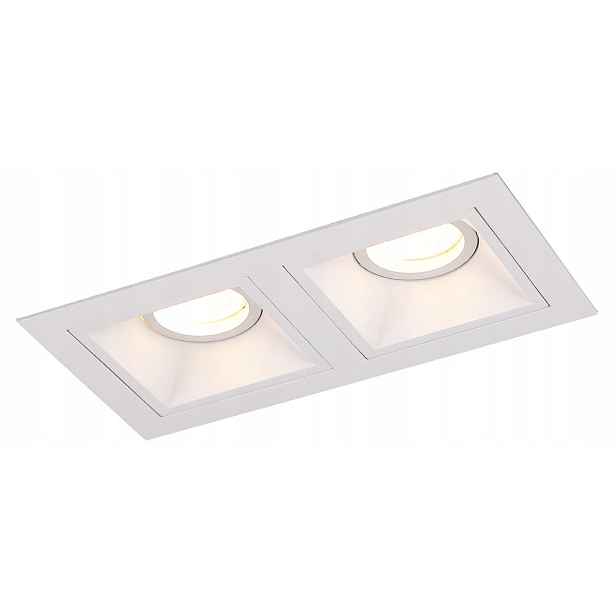 Maxlight Zapuštěné svítidlo bílé 2xGU10 50W stmívatelné Obdélníkové