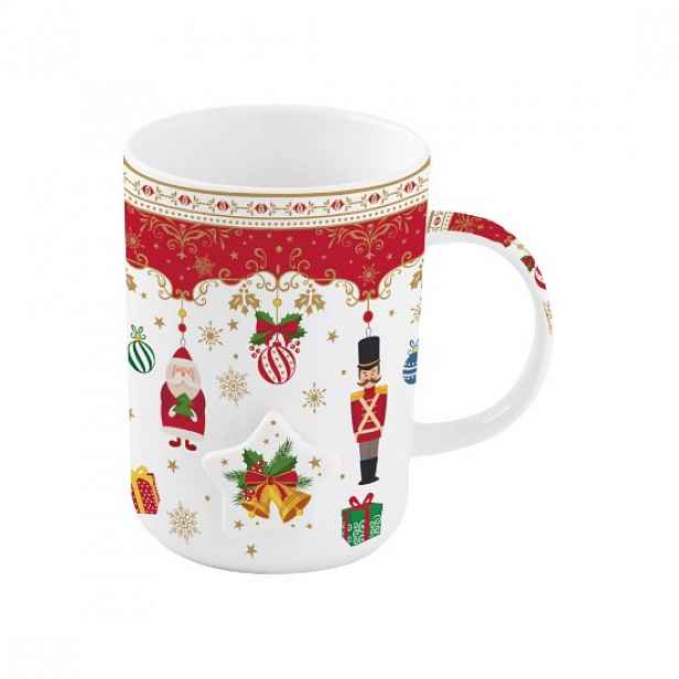 Porcelánový hrnek, 370 ml, <<CHRISTMAS ORNAMENTS>> - značka Easy Life