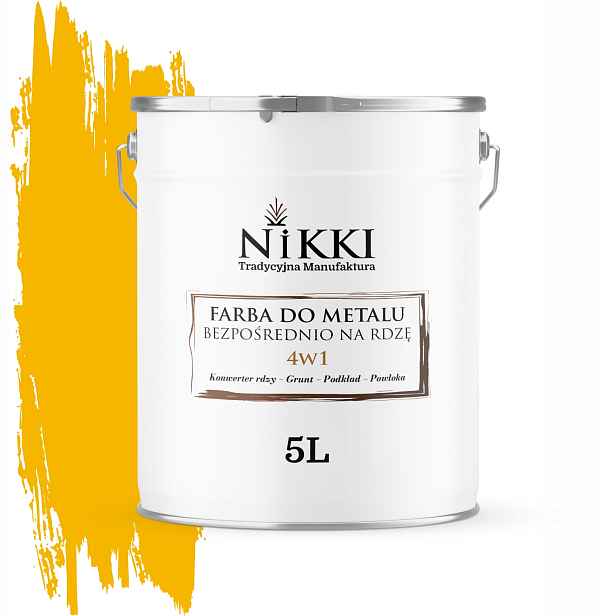 Barva Na Kov Přímo Na Rez 4v1 Barva Žlutá Kadmiová Ral 1021 Polomat 5L