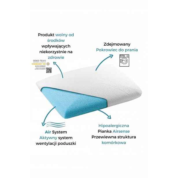 Alergika Ortopedický polštář Air Comfort Antiroztočová 72x42x13 Airsense