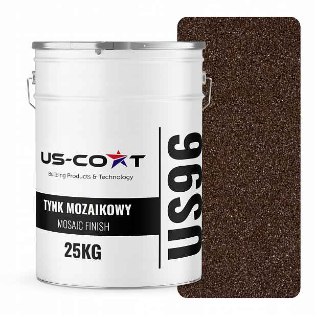 Mozaiková Omítka Mozaika 25KG Hnědá Tmavá M95 Ozdobná Pryskyřičná Fasáda