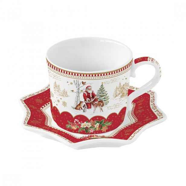 Porcelánový šálek s podšálkem, 250 ml, "CHRISTMAS MEMORIES" - Easy Lif
