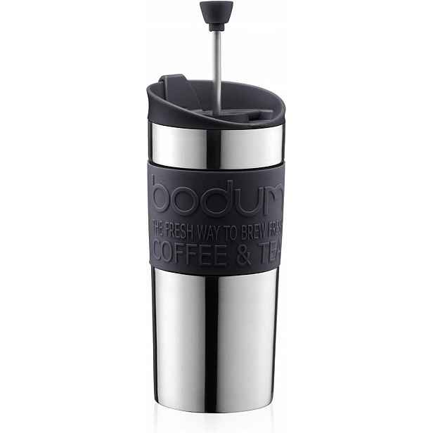 Termohrnek s konvičkou Bodum Travel Press 0,35 L černý