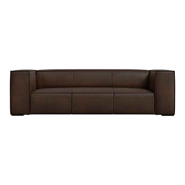 Tmavě hnědá kožená pohovka 227 cm Madame – Windsor & Co Sofas