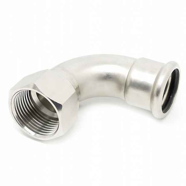 Úhlová spojka 90° Vnitřní Závit 28x1 SS316 HydroPress Inox nerezová