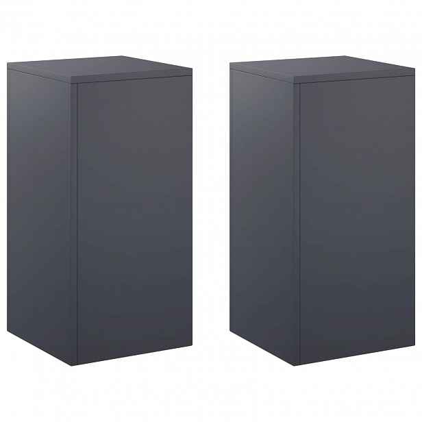 vidaXL Stojan na rostliny 2 pcs Antracitová 30 x 30 x 60 cm