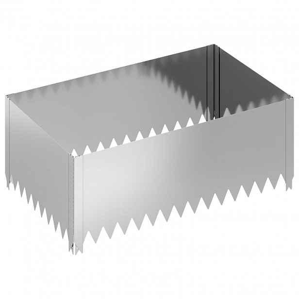 vidaXL Okraj trávníku 100 x 60 x 35 cm Ocel Stříbrná