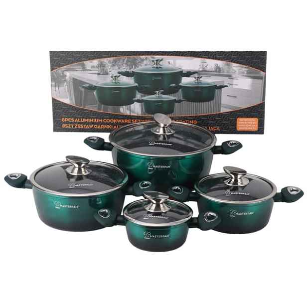 Hrnce Aluminium Čtverec 8ks Mramor 16 20 24 28cm Masterpan 2801 Akce