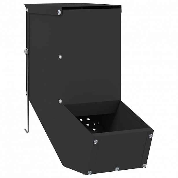 vidaXL Krmítko pro králíky Černá 12,5 x 26 x 28,5 cm 1 kg