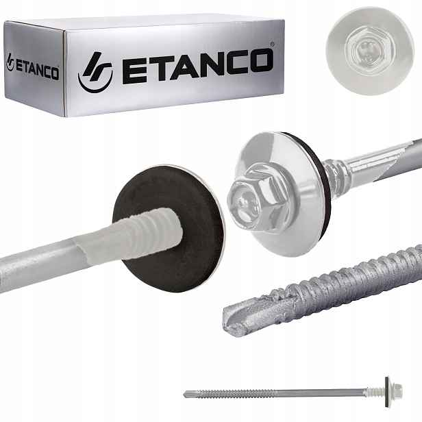 Šrouby do sendvičové desky 125 mm Ral 9010 100 ks pro kov Etanco GTR6