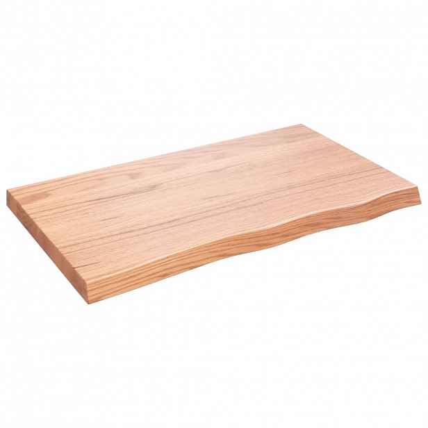 vidaXL Koupelnová deska hnědá 100x60x(2-6) cm ošetřený masivní dřevo