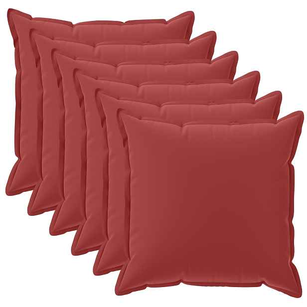 vidaXL Polštář s polštářem HOUTEN 6 ks Víno Červené Polyester
