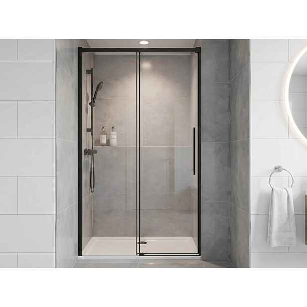Gelco LUXOR BLACK sprchové dveře 1200mm, čiré sklo