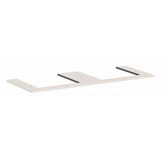 Hansgrohe Xilesa E - Deska pod umyvadlo, 138x55 cm, 2 výřezy, matná béžová 54274780