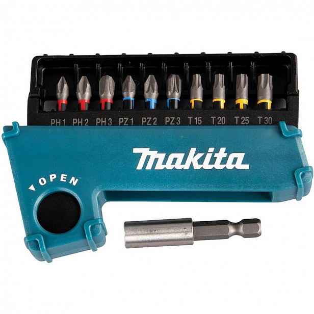 Makita - 11dílná sada torzních bitů, s držákem bitů E-03567