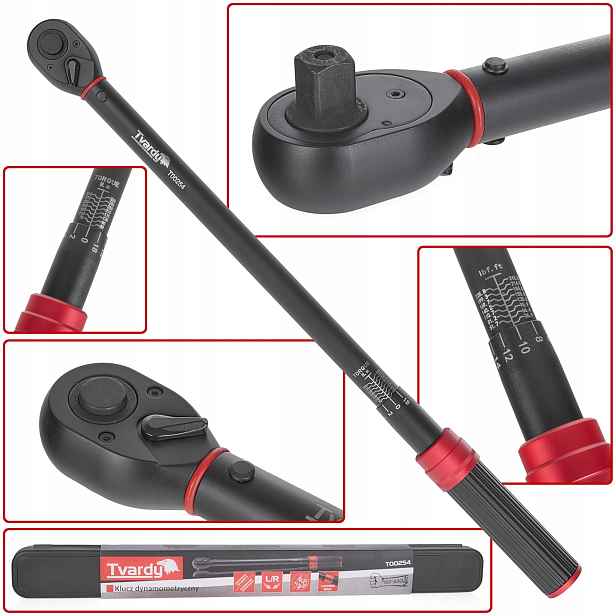 Tvardy Dynamometrický Klíč 1/2" 50-330 Nm Pravý/levý Závit Šroubů T00254