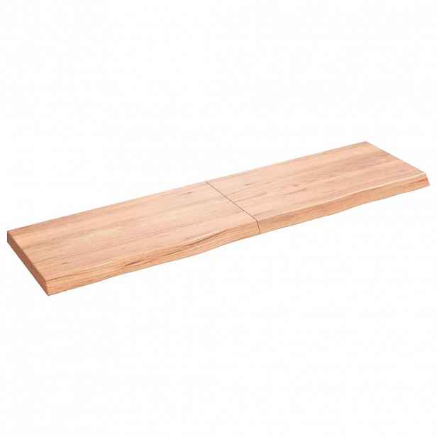 vidaXL Koupelnová deska hnědá 120x30x(2-4) cm ošetřený masivní dřevo