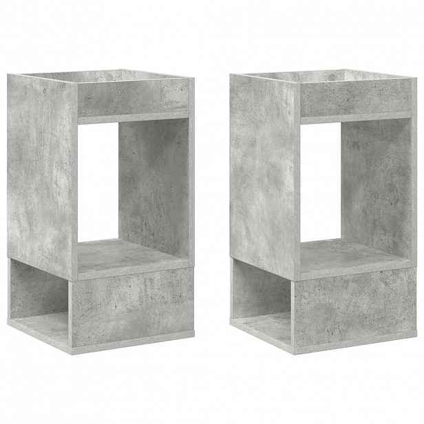 vidaXL Odkládací stolek 2 ks Betonově šedá 30 x 30 x 56 cm