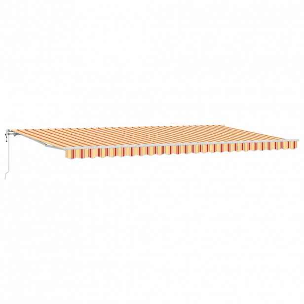 vidaXL Stahovací markýza Žlutá a oranžová 600 × 300 cm Látka a hliník