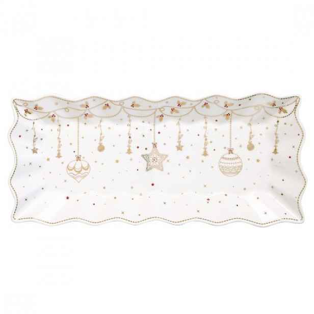 Servírovací talíř, 40 × 18 cm, porcelán, "CHRISTMAS LIGHTS" - Easy Lif