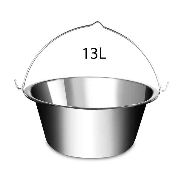 Lux LK-13 Nerezový kotlík na guláš KLASIK, 13l