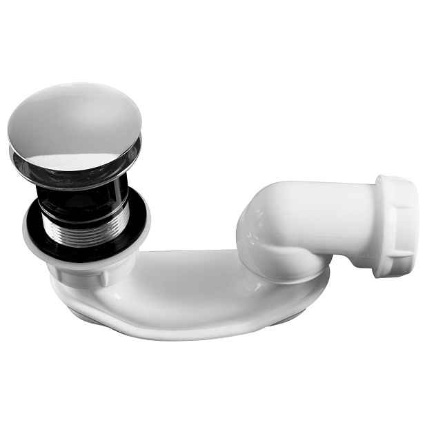 Sapho Sifon pro vany s přepadem, průměr 50mm, DN50, krytka chrom