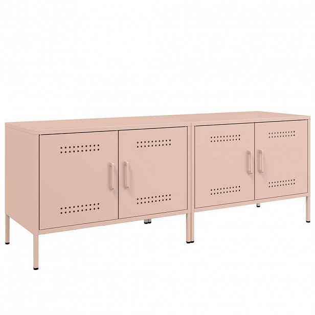 vidaXL TV skříňky 2 ks růžové 68 x 39 x 50,5 cm ocel