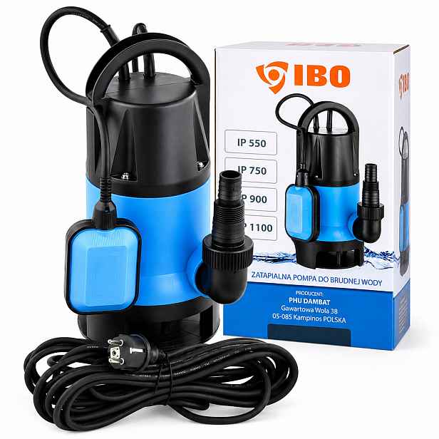 Výkonná Ponorná Pumpa Na Špinavou Vodu Plovák Ip 750 Ibo 230V 210 L/min
