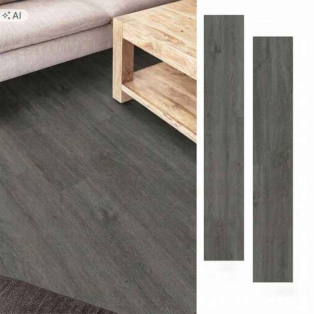 Vinylové samolepicí panely 5 m² Tmavě Šedá Parketová prkna Vodotěsné