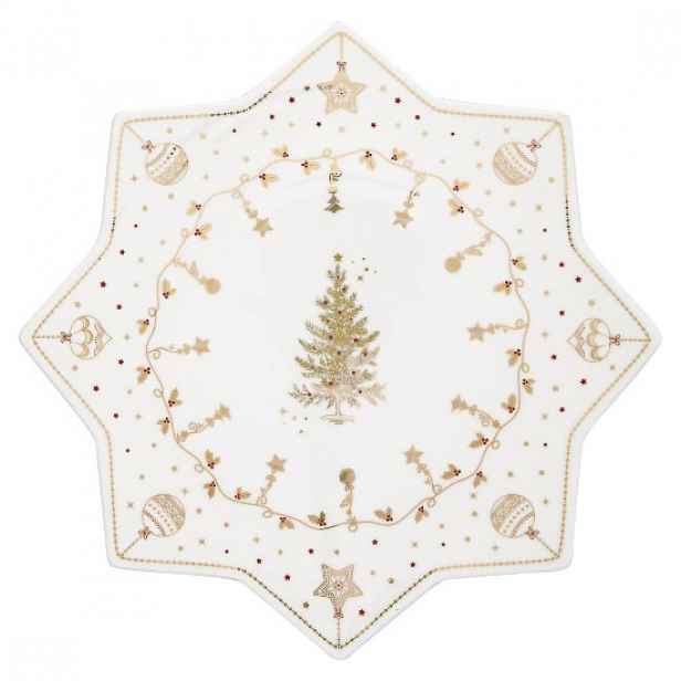 32 cm talíř na servírování dortu, "CHRISTMAS LIGHTS", porcelán - Easy