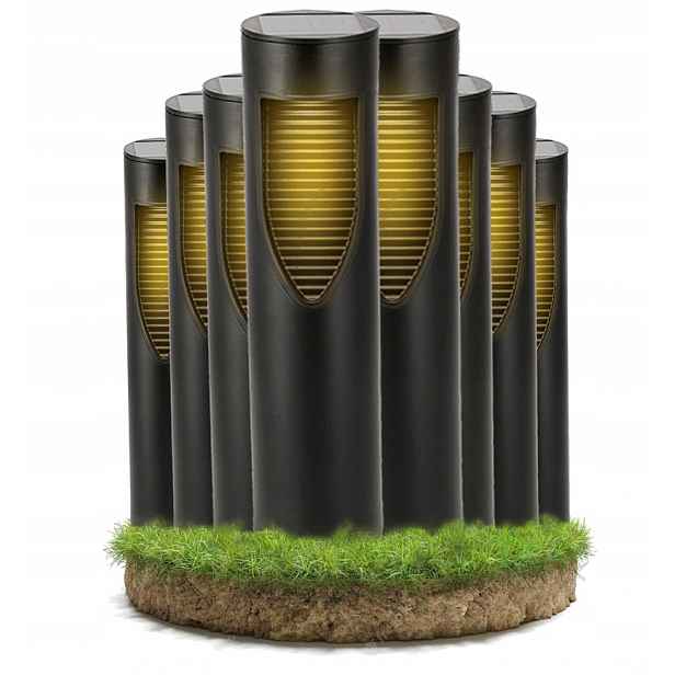 8 x Solární Lampa Zapichovací zahradní vodotěsný senzor soumraku Led sloupek