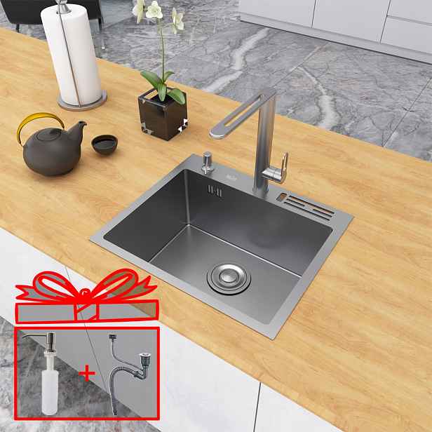 Dřez inox jednokomorový ocelový Inox Nett NS-5245