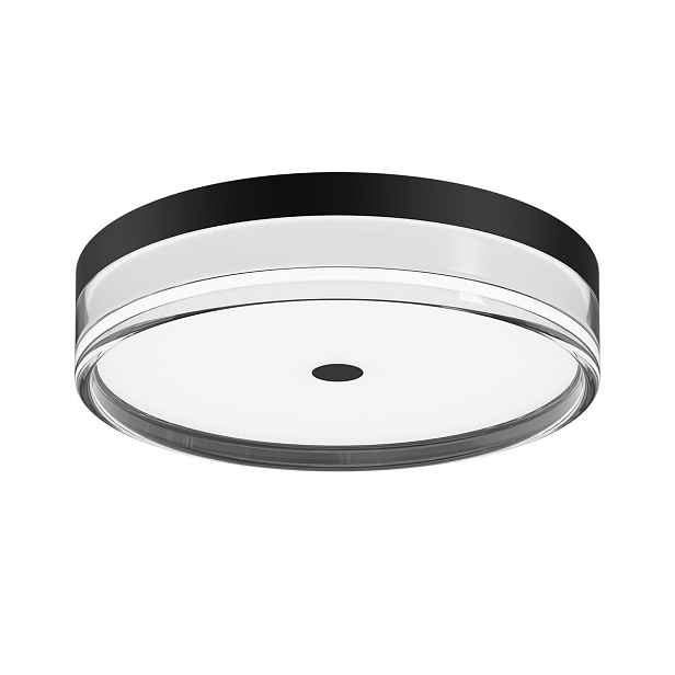 Stropní Svítidlo Stropní Led Nástěnný Černý Moderní 3600lm 40cm Italux Molino