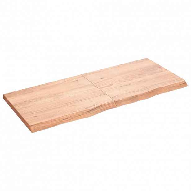 vidaXL Koupelnová deska hnědá 120x50x(2-4) cm ošetřený masivní dřevo