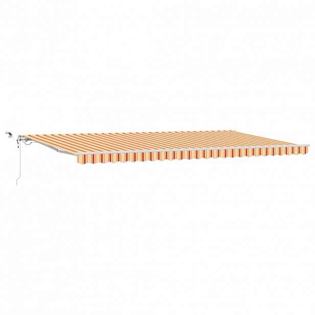 vidaXL Stahovací markýza Žlutá a oranžová 600 × 300 cm Polyester