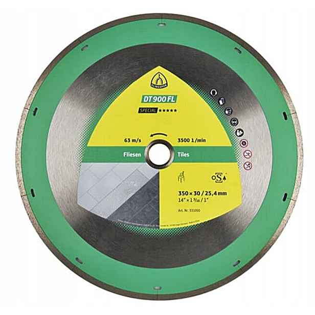 Diamantový kotouč 200 mm x 30/25,4 mm DT900FL pro dlaždice 331046 Klingspor