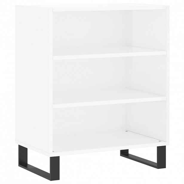 vidaXL Příborník bílý s vysokým leskem 57x35x70 cm kompozitní dřevo