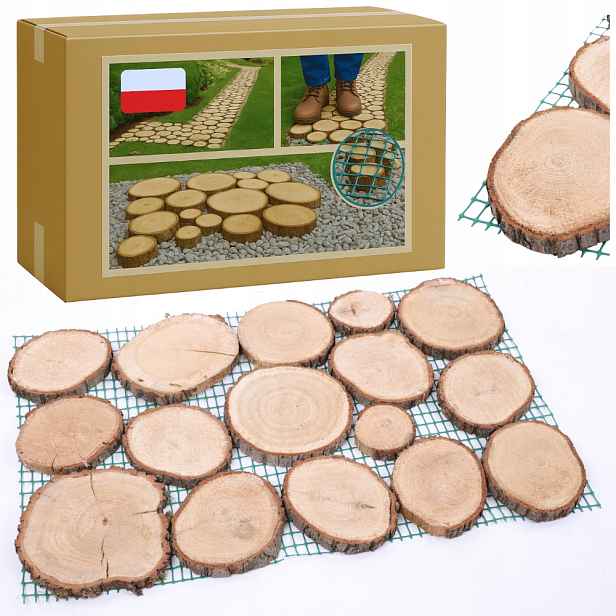 Zahradní stezka 80x50x2 cm chodník z dřevěné pláty Dub cesty Eko Dřevo