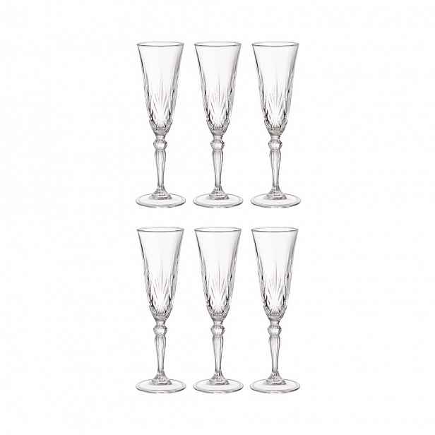 Butlers CRYSTAL CLUB Sada sklenic na šampaňské 160 ml 6 ks - čirá