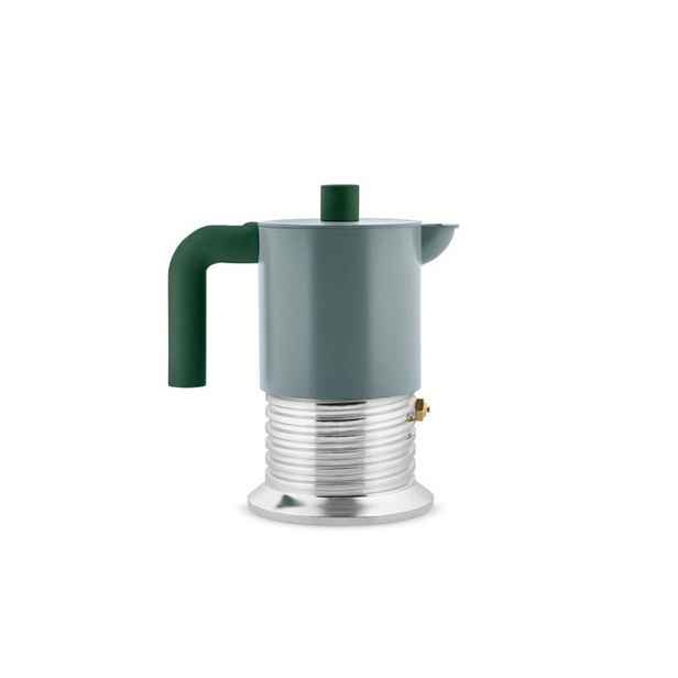 Alessi Moka konvička Vite, 3 šálky, zelená PM01/3 GR