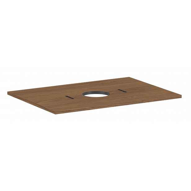 Hansgrohe Xilesa E - Deska pod umyvadlo, 78x55 cm, výřez uprostřed, kašmírový dub 54275550
