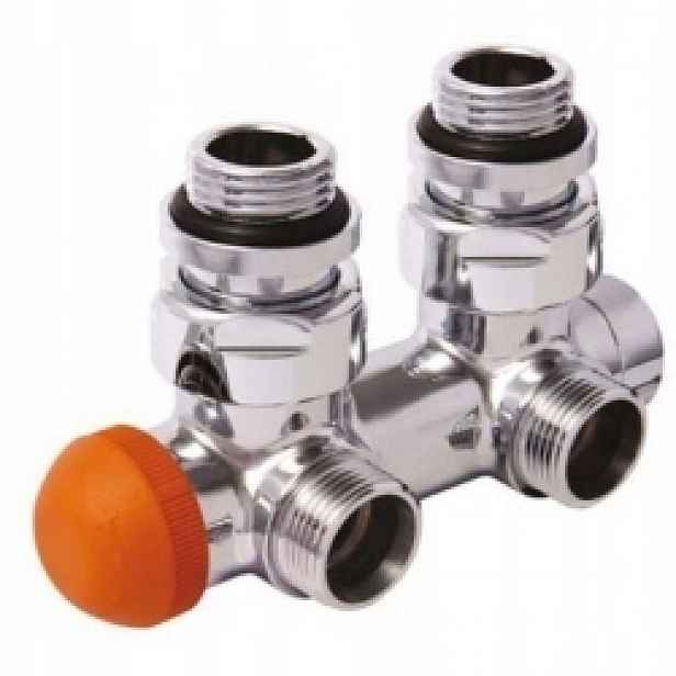 Herz Ventil H3000-TS 1/2"-M22/1,5 úhlový chromový pro koupelnové radiátory
