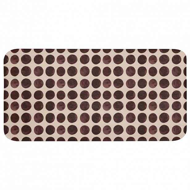 OnlyWow KOUPELNOVÁ PŘEDLOŽKA Puntíky - Vzor - Hnědý 120x60 cm